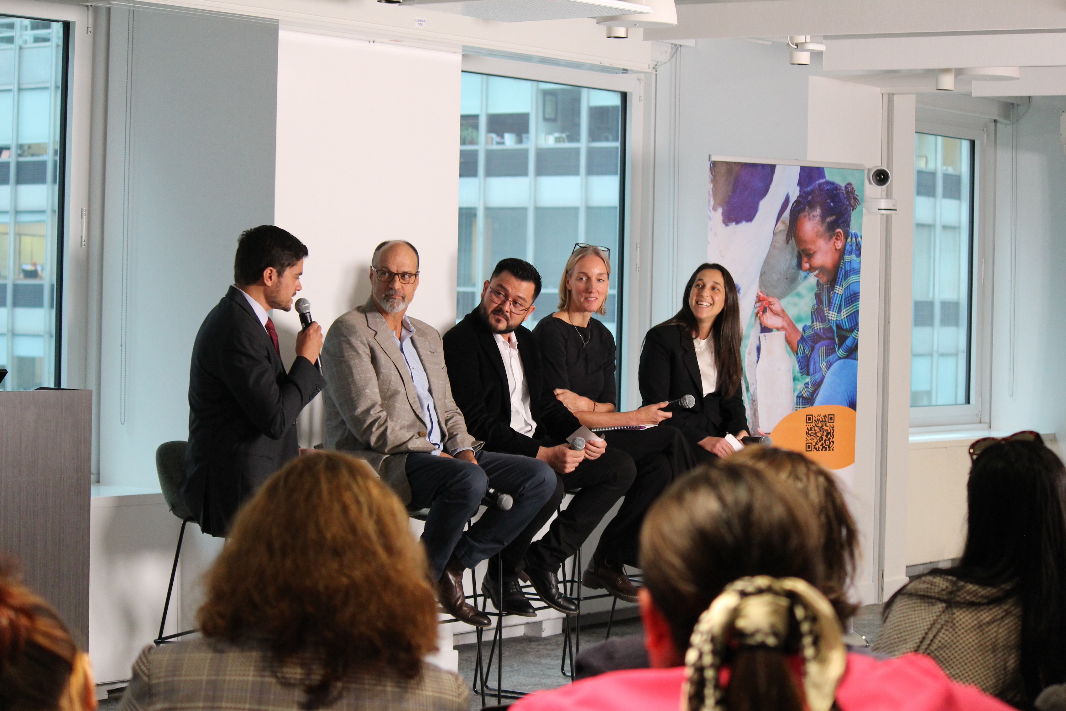 Panel 1 at Pastures of Plenty: Sustainable Livestock Solutions for Climate, Nature, and People side event on 25 September 2024 in New York, USA (photo credit: TNC/Nicole Rossi).