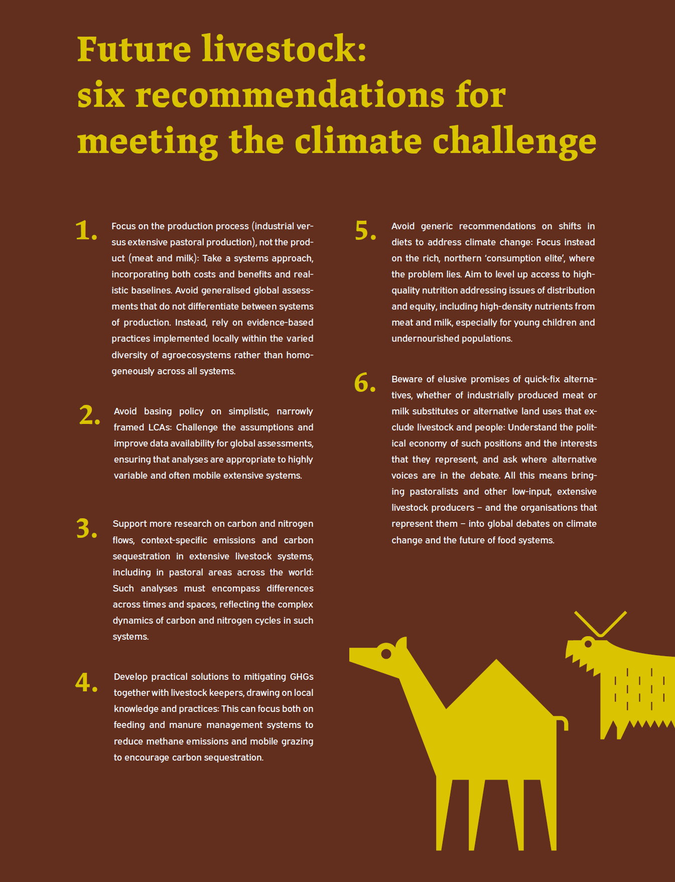 Infographic - Future livestock - six recommendations for meeting the climate challenge