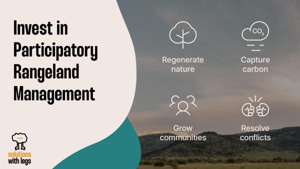 Invest in participatory rangeland management, regenerate nature, capture carbon, grow communities and resolve conflicts