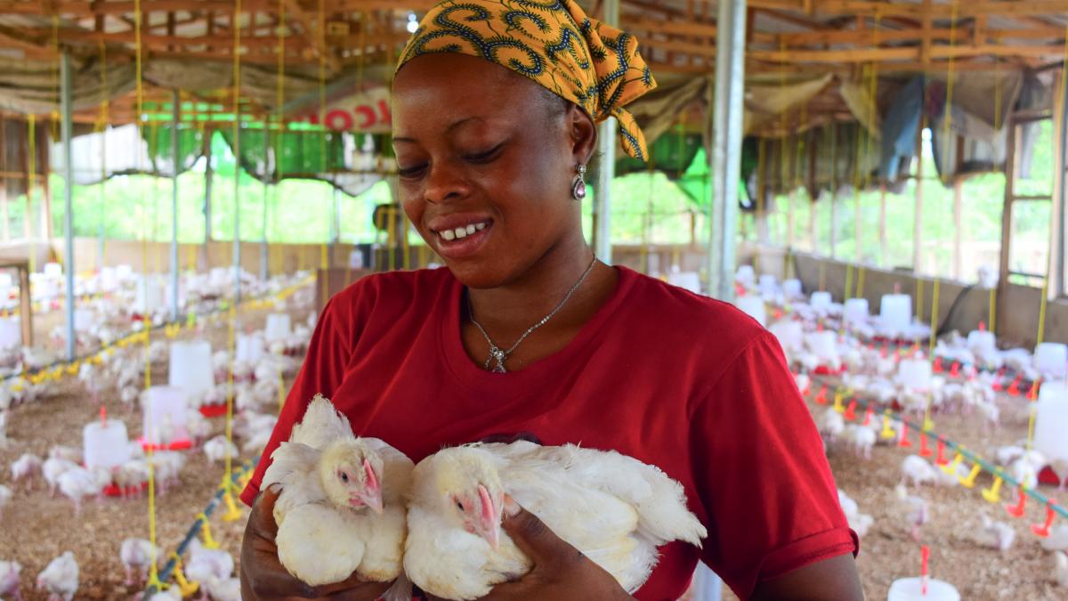 Woman poultry farmer